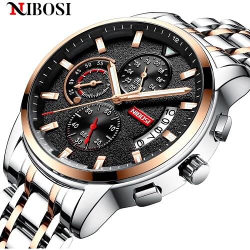 NIBOSI Top Luxury Brand Men Watch Fashion Sport Watches Men Waterproof Quartz Clock Wristwatch Casual Military Relogio Masculin