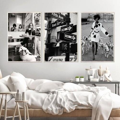 Black White City Landscape Canvas Painting Wall Art Nordic Posters and Prints Wall Pictures for Living Room Decoration Frameless