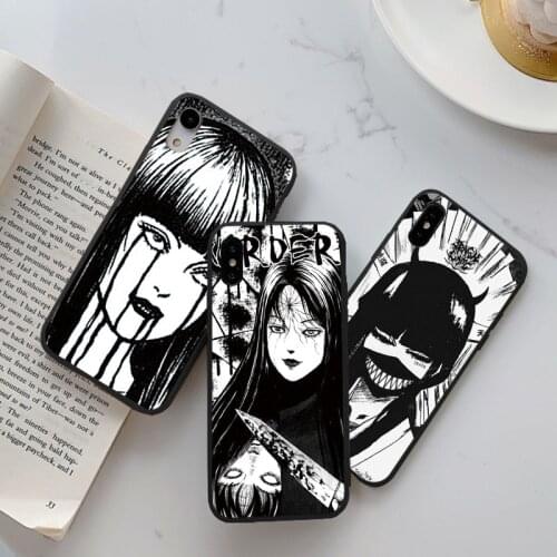 Junji Ito Tees Horror Cartoon Cover For Samsung Galaxy S9 S8 S10 S10e S21 S20 FE Note 20 Ultra 10 9 8 Lite Plus Pro 2020 Cases