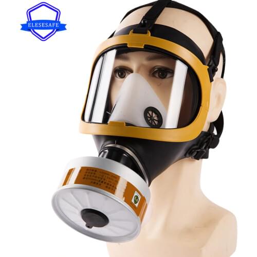 Full Face Gas Respirator Organic Toxic Gas Filtering Canister For Carpenter Polishing Painting Spraying Work Safety Protection