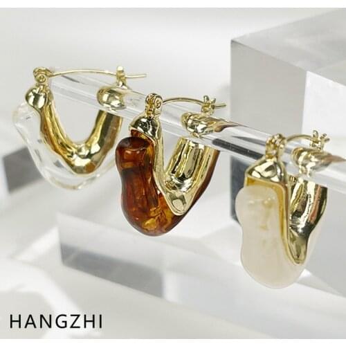 HangZhi Women's Gold Earrings