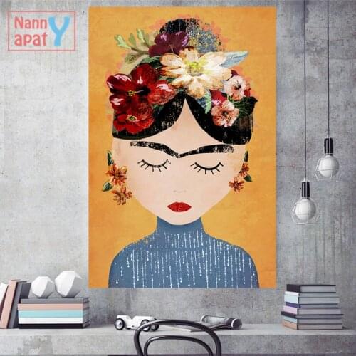 Printed Oil Canvas Painting Vintage Creative Women Wall Art Pictures Nordic Watercolor Module Poster Living Room Home Decor
