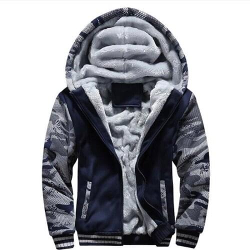 Bomber Jacket Men Slim Fit Zipper Hooded Tracksuit Winter Warm Mens Jackets And Coats Casual Hoodies Male Brand Clothing