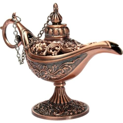 Legend Hollow Out Fairy Tale Aladdin Magic Lamp Tea Pot Genie Lamp Vintage Retro Toy For Home Decor Ornaments