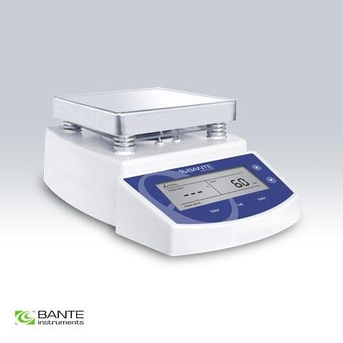 Brand BANTE Digital Timing Magnetic Stirrer selectable stirring time max stirring capacity 2L Stainless Steel 0~1250rpm