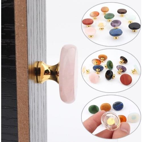 26mm Round Marble Pattern Furniture Handles for Cabinets Drawers Door Knobs Kitchen Cupboard Wardrobe Pull Handles Hardware