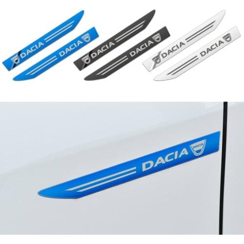 3D Car Styling Metal Stickers For Dacia Duster Logan Sandero 2 Mcv Side Fender Badge Leaf Plate Emblem Decals Accessories