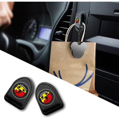 Mini Car Hooks Dashboard Self Adhesive Convenience Storage Hook for Fiat Punto Abarth 500 Stilo Ducato Palio Badge Car Styling