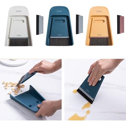 Mini Broom and Dustpan Set Household Small Dust Pan with Brush Desktop Coffee Grinder Cleaning Tool for Desk Car Waste