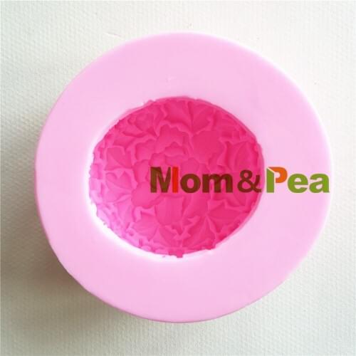 Mom&Pea MP151 Free Shipping Carved Flower Silicone Mold Cake Decoration Fondant Cake 3D Mold Soap Mold Food Grade