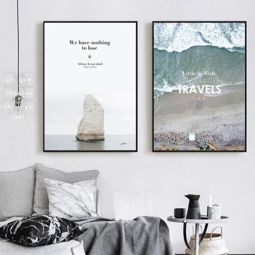 Maeham Nordic woods sea travel theme wall art Canvas Painting Prints Landscape Posters for Living Room Morden Home Decor
