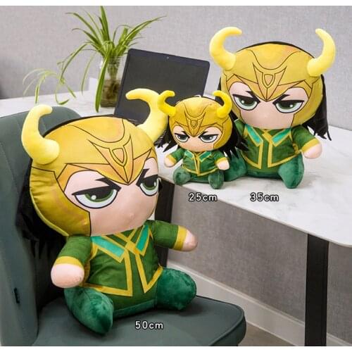 2021 New Anime 25cm Marvel Avenger Loki Spiderman Us Captain America Soft Plush Toys Children Hulk Thor kids Christmas gifts