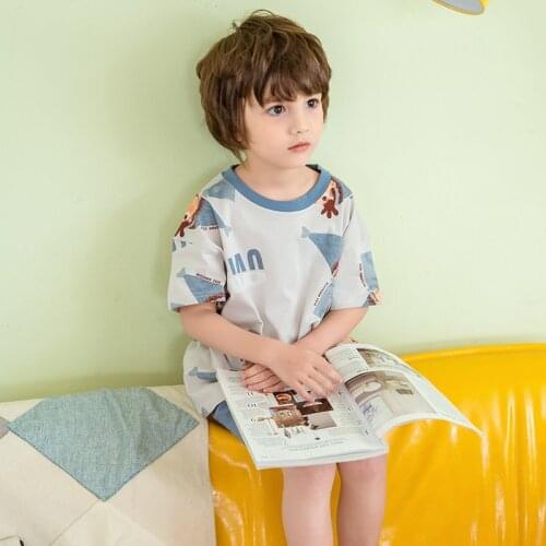 Girl Boys Pajamas Suits Kids Baby 2021 Cartoon Spring Summer Nightclothes Nightgowns Sleepwear Pajamas Sets Children Clothing