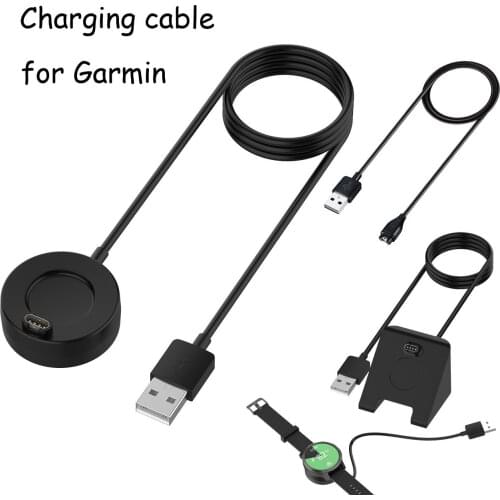 Portable Charging Cable for Garmin Fenix 6 6X 5 5S 5X Plus Vivoactive 4 Vivomove 3 Forerunner 945 Charge Cord Pad Stand Charger