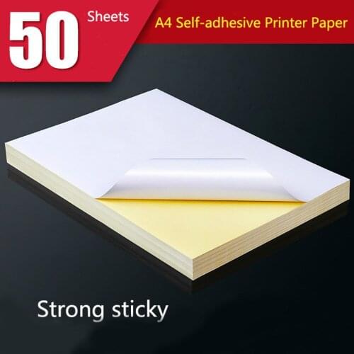 50 Sheet High Quality A4 Laser Injection Printer, Craft Paper Copier, White Self Adhesive Label Sheet