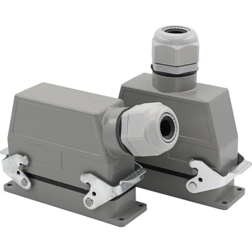 Heavy duty connector 46 core cold pressed rectangular air plug socket h24b-hee046 industrial waterproof socket 16A