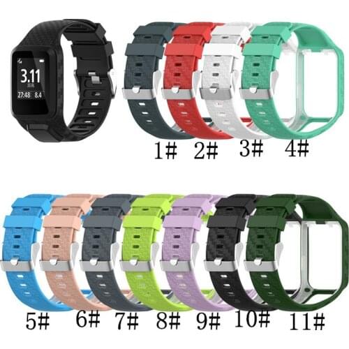 Silicone Replacement Watchband for Tom Tom 2 3 Series Watch Strap Wrist Band Strap For TomTom Runner 2 3 GPS Watch Accessories