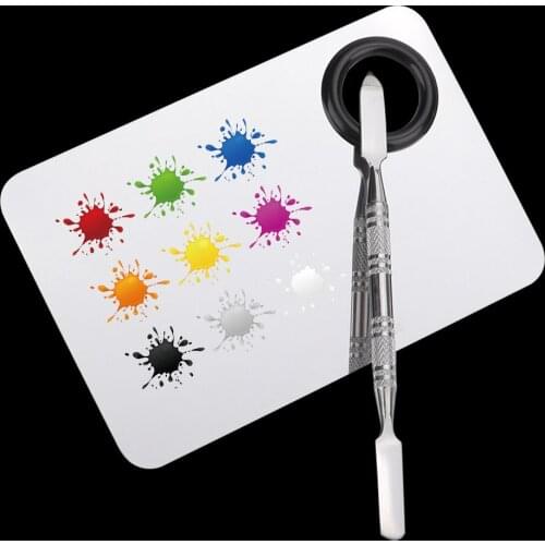 Stain Steel Nail Art Display Palette Mixing Acrylic UV Gel Polish Painting Drawing DIY Color Mixing Palette Manicure Tools