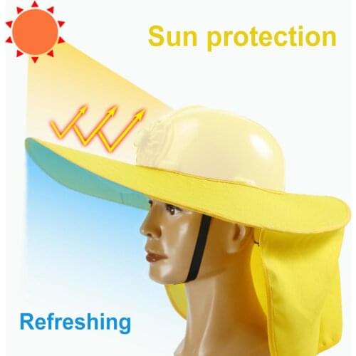 Construction Safety Hat Visor Sun Shade Wide Brim Anti-UV Neck Shield Cover hats cap