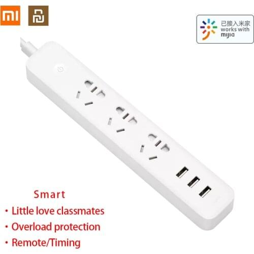 Aigo Smart Power Strip 3 USB Outlet Socket 2m Extension Plug for Xiaomi Socket Mijia APP Remote timing with AU/EU/UK/US Adapter