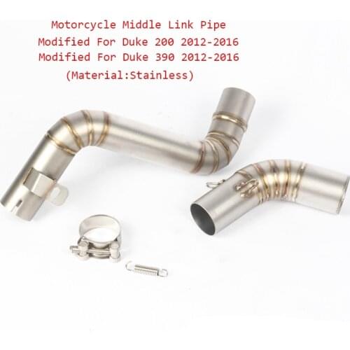 51mm Motorcycle Stainless Steel Middle Pipe Silencer System Silp on for KTM 200/390 Duke 2012 2013 2014 2015 2016