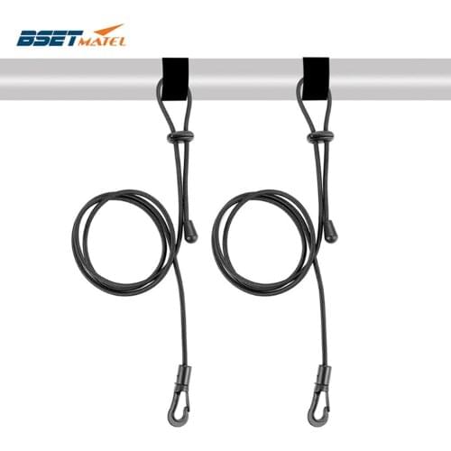 1.2m Canoe Kayak Surfing Boat Paddle Leash Clip Safety Fishing Rod Tether Holder Lanyard Bungee Shock Cord Hook Tie Down Rope