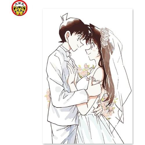 Painting by numbers art paint by number Betty wedding wear Detective Conan home decor painting DIY, drawing on the cloth by