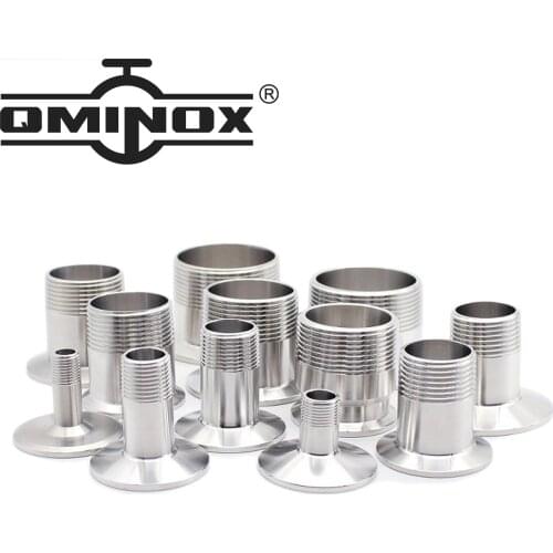 1/4" 1/2" 1" 1-1/4" 1-1/2" 2"DN15-50 SS 304 316 Sanitory Stanless Steel Tri clamp Adapter with BSPT Male Threaded Pipe Fitting