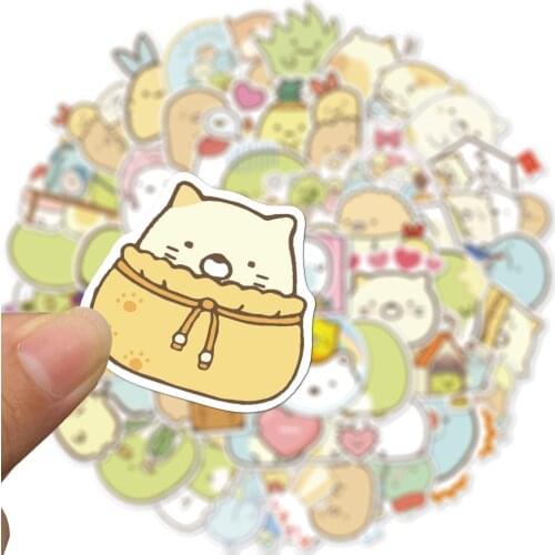 50PCS Cartoon Sumikko gurashi Cute Stickers Laptop DIY Skateboard Fridge Guitar Snowboard Fridge Graffiti Sticker Decals Kid Toy
