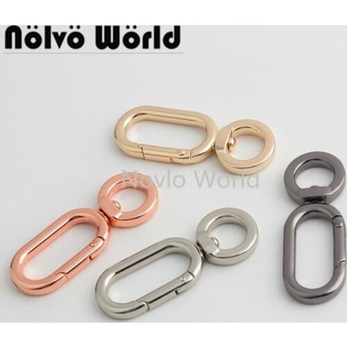 Nolvo World 10-50 pieces 13mm 4 colors Rose gold snap hook fashion metal swivel snap hook for bag
