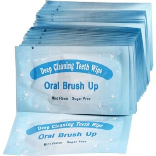 200pcs Finger Deep Cleaning Teeth Whitening Brush Up Dental Tooth Wipes Oral Hygiene