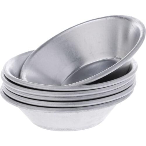 6Pcs/Pack Aluminum Alloy Egg Tart Cupcake Cake Cookie Pudding Mold Mould Baking Tool