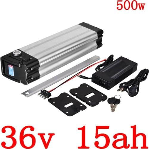 36V 10AH 13AH 15AH 18AH 20AH Ebike Battery 500W 1000W 36V Silver Fish Electric Bike Lithium Battery Fit Bafang/8FUN BBS01 Motor