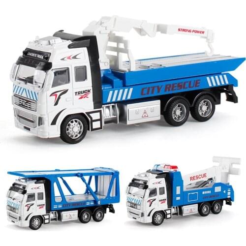 Children Fire Truck City Rescue Engineering Pull Back Alloy Car Collection Toy Kids Educational Toys for Children Gift