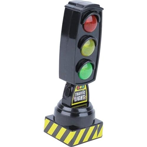 Traffic Light Toy Model Signs Music LED Kids Toy Holidays Gift Age 3+ Black