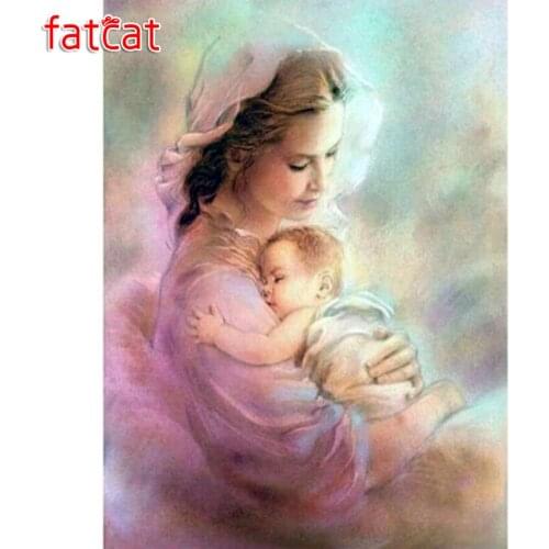 FATCAT Mother loves children 5d diy diamond painting full square round drill diamond embroidery kits wall decoration AE2924