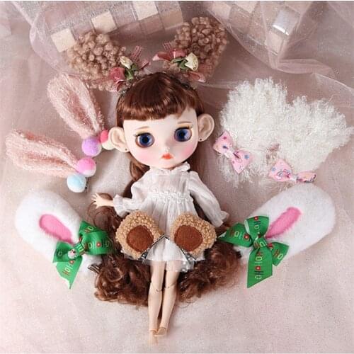 Ear headdress for 1/6 Blyth doll animal type suitable for the 25cm head size doll cute girl decoration F&D