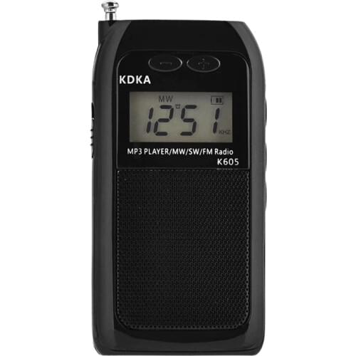 K605 Mini Pocket Radio Fm Am Sw Mw Digital Tuning Radio Receiver Mp3 Music Player Medium Wave / Short Wave / Fm Stereo Radio