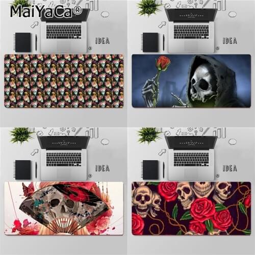 Maiyaca Top Quality Flowers Skulls Keyboards Mat Rubber Gaming mousepad Desk Mat Free Shipping Large Mouse Pad Keyboards Mat