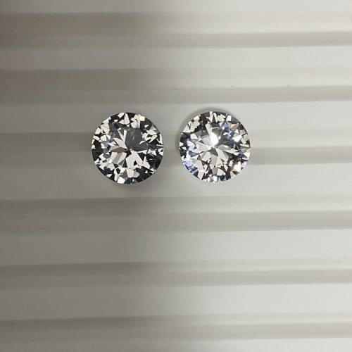 Meisidian 10mm 4.5 Karat Brilliant 5A Quality Diamond Cut Loose Gemston White Sapphire Corundum Pirce