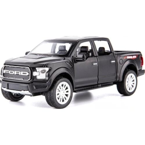 1/32 Alloy Ford F-150 Pickup Off Road Model Toy Car Die Cast Simulation Sound Light Pull Back Off-road Toys Vehicle