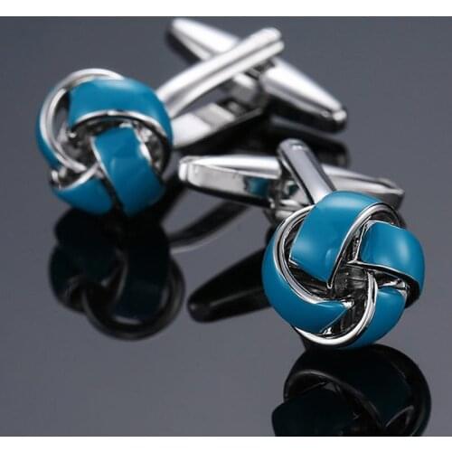 Mens Cufflinks new high quality brand fashion jewelry blue Cufflinks mens and womens wedding business suit pin gifts