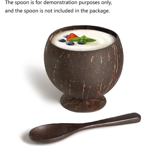 Natural Coconut Cup Creative Coconut Shell Fruit Beer Coffee Cold Drink Cup Wooden bowl Tableware restaurant kitchen