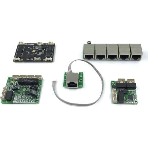 Unmanaged 5port 10/100M industrial Ethernet switch module PCBA board OEM Auto-sensing Ports Motherboard Ethernet