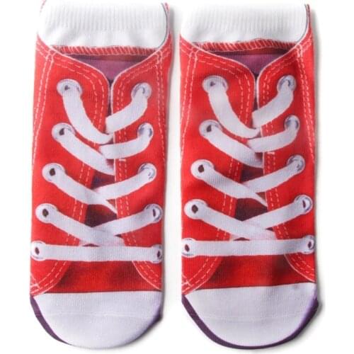 Women Men Personalized Cotton Low Cut Ankle Socks Funny 3D Flip-Flops Shoes Pork Skeleton Pattern Printed Harajuku Creative Hosi