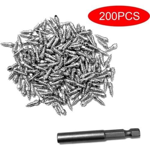 New 200 Pcs 4x12mm Non-Slip Tungsten Steel Nails Wheel Nails Durable Tire Boltsbolts For Tires Premium Car Atv Winter Emergency