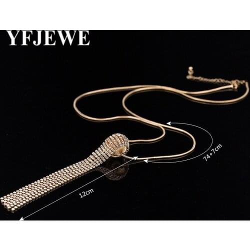 2017 New Fashion Women Alloy Tassel Chokers Necklace Europe-American Trendy Burst Necklace Rhinestone Beads Jewelry YFJEWE