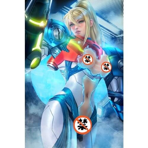 Print silk or canvas video game METROID Samus sexy girl art poster 16x24 24x36 inch custom living room bedroom hanging picture
