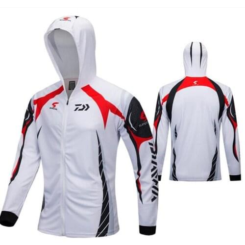 Fishing shirt jacket ice silk quick-drying sportswear sunscreen face and neck UV protection breathable fishing hoodie