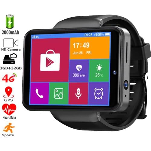 8MP HD Camera 4G Smartwatch 2000mAh 2.4'' Full Touch Screen 3GB+32GB SIM Card GPS Men Sport Business Smart Watch For IOS Android